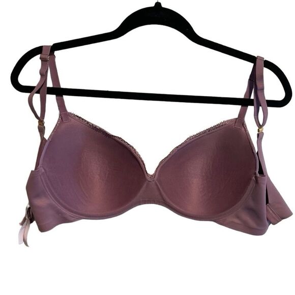 Victoria’s Secret- Lined Demi Bra in Mauve w Solid Lace Trim Underwire, 34DD - Picture 7 of 8
